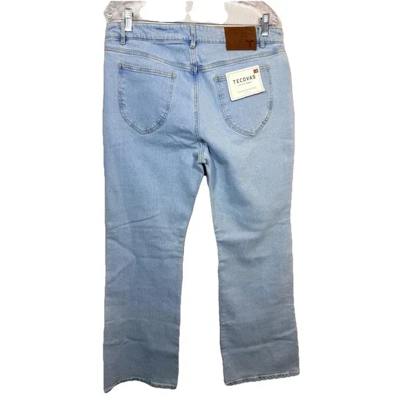 Tecovas NWT Women's Bootcut Jeans W31 Mid-Rise Light Wash Stretch Western Denim - Picture 8 of 14